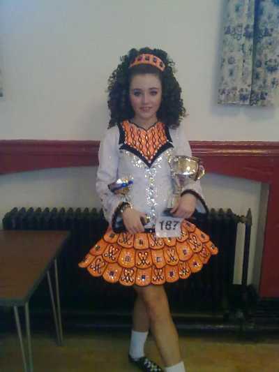 Rachel Drury after her win at the Shandon Feis in Newcastle