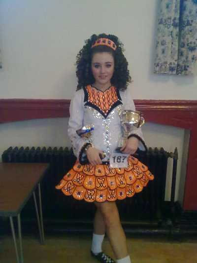 Rachel Drury after her win at the Shandon Feis in Newcastle