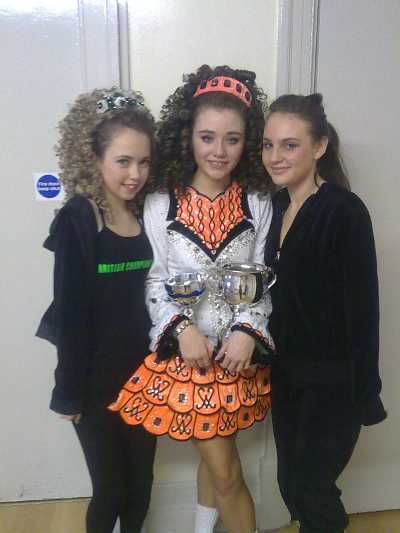 Robson Academy Dancers Esther, Rachel and Laura at the Shandon Feis in Newcastle